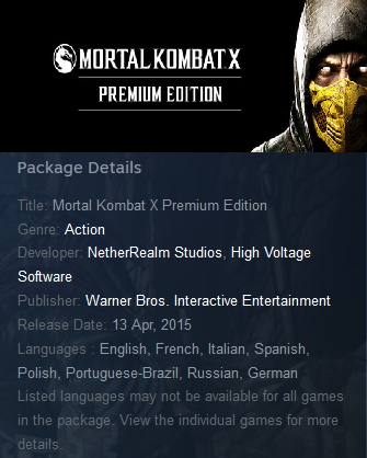 Mortal Kombat X Premium Edition Steam - Click Image to Close